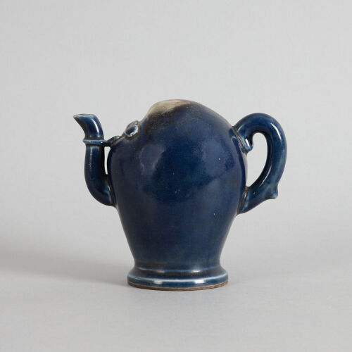 A Chinese Mid Qing Dynasty Blue and Underglazed-Red Teapot