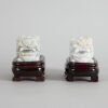 A Pair of Chinese Jade 'Lion' Carvings (with original bases) - 2