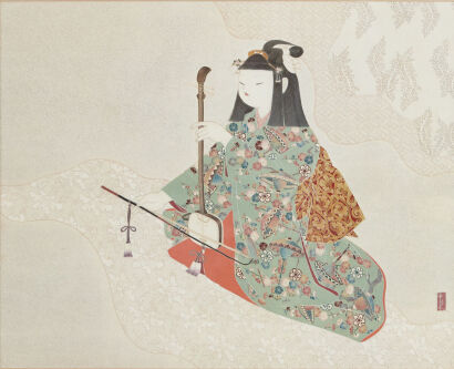 A Japanese Woodprint of a Lady