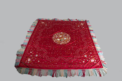 A Chinese Late Qing Dynasty 'Phoenix' Embroidery