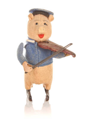 Schuco Clockwork Pig Playing Violin