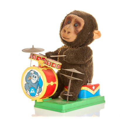 Japanese Battery Operated Drumming Bear