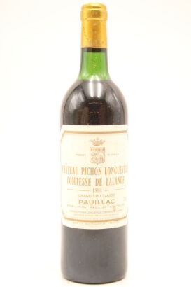 (1) 1981 Chateau Pichon Longueville Comtesse de Lalande, Pauillac (TS)