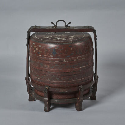 A Chinese Late Qing Dynasty Three-tier Food Carrier