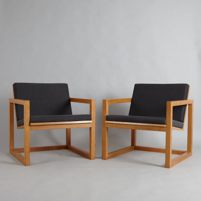 A Pair of Linear Cubic Chairs