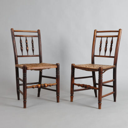 A Pair of Good 19th Century Spindle-Back Chairs