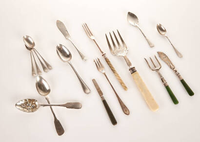 18 Assorted Silver Spoons, Forks, etc. (18)