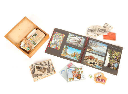 Assorted Postcards and Stamps