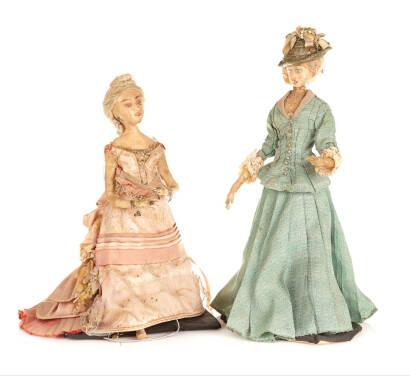 Two Victorian Wax Dolls