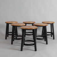 A Set of Six Low 'Baker' Stools by IMO