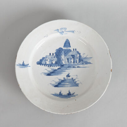 An 18th Century Blue and White Dish