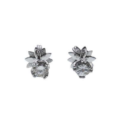 18ct White Gold Diamond Stud Earrings