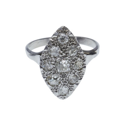 18ct White Gold Vintage Diamond Ring