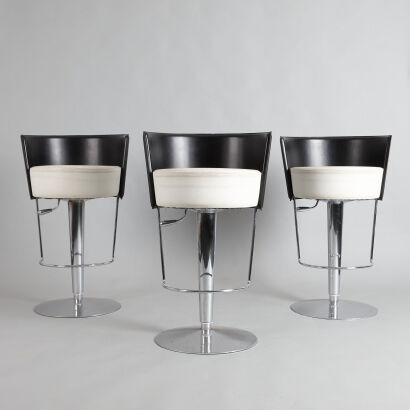 A Set of Three Vintage Italian Barstools