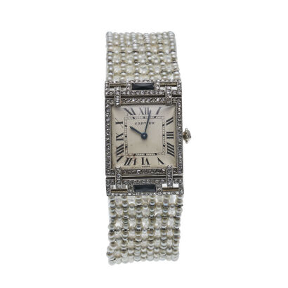 Cartier Art Deco Bejewelled Wristwatch