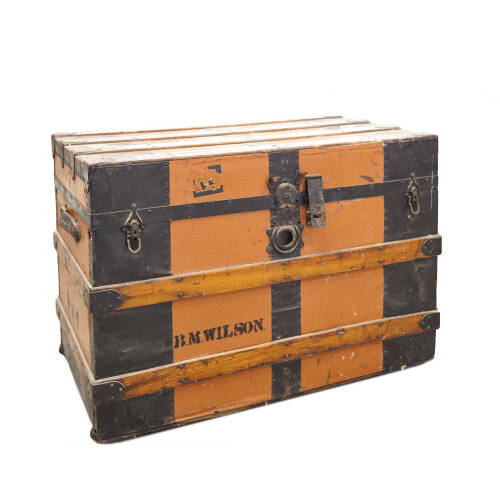 Large Iron Board Travelling Trunk