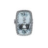 14ct White Gold Aquamarine and Diamond Ring - 3