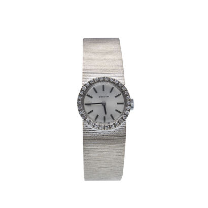 18ct White Gold Zenith Diamond Wristwatch