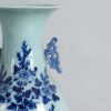 A Pair of Chinese Late Qing Dynasty Blue and White 'Floral' Vases - 2