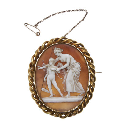 14ct Shell Cameo Brooch