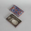 A Chinese Blue and Iron-red 'Twin Dragon' Inkstone (Da Ming Wanli Nian Zhi Mark) - 2