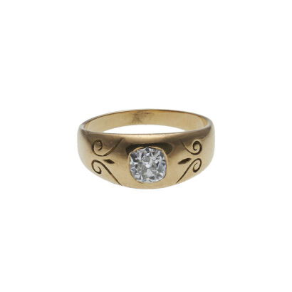 18ct Victorian Gypsy Diamond Ring