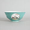 A Chinese Turquoise Ground Famille Rose Medallion Bowl (Da Qing Jiaqing Nian Zhi Mark) - 3