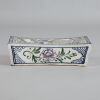 A Chinese Blue and Famille Verte Porcelain Pillow - 2