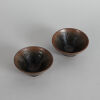 A Pair of Chinese Song-style Jian 'Hare's fur' Cups - 2