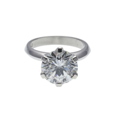 4.17ct Round G VVS1 GIA Important Diamond Ring