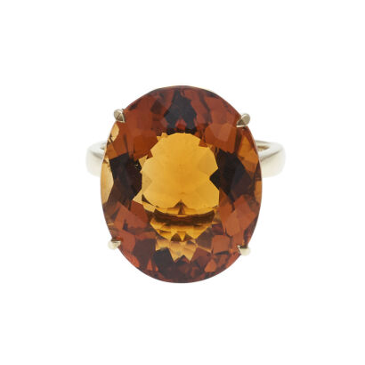 18ct Citrine Solitaire Ring