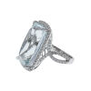 14ct White Gold Aquamarine and Diamond Ring - 2