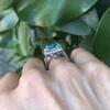 18ct White Gold Treated Blue Diamond Cluster Ring - 3