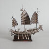 A Chinese 19th Century Sterling Silver Boat Ornament