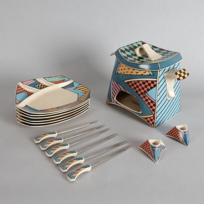 Dorothy Hafner for Rosenthal Flash Dinnerware Fondue Set