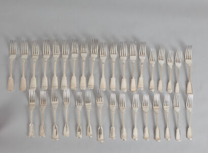 A Large assortment of Sterling Silver Forks