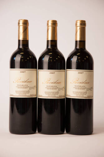 (3) 2007 Providence Private Reserve Cabernet Franc/Merlot/Malbec, Matakana