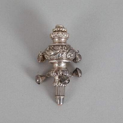 A Sterling Silver Baby Rattle