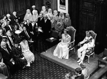 Opening Parliament - The Queen and Prince Philip, 1990
