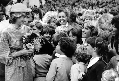 Princess Diana delights the crowd - Eden Park, 1983