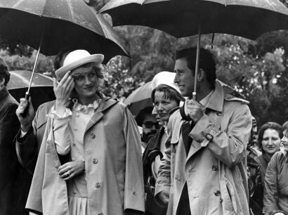 Charles and Diana Visit Milford School