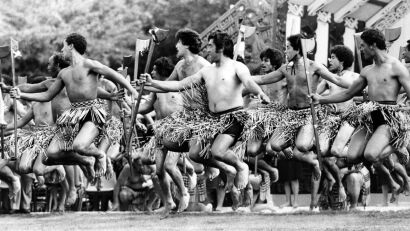 Haka for Charles at Waihi Village