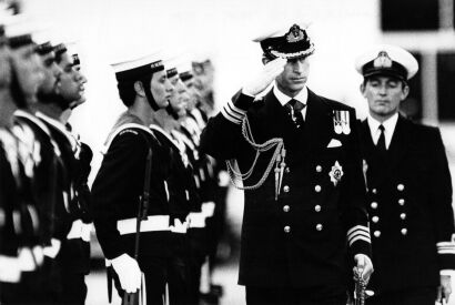 Charles Saluting Naval Review