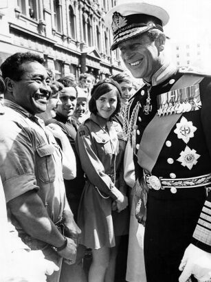 Prince Philip in Civic Square Wellington