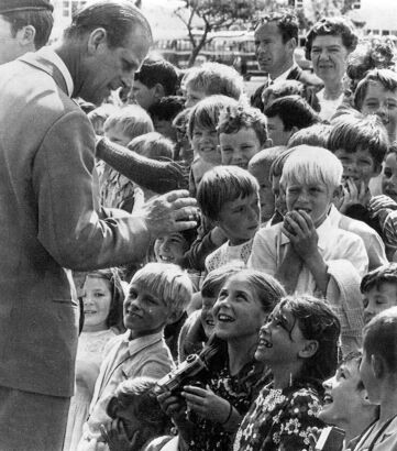 Prince Philip at the Hutt recreation ground, Wellington