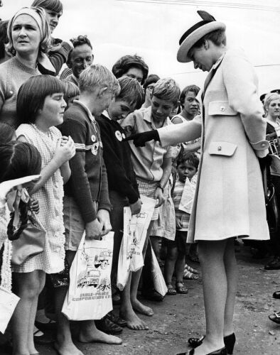 Princess Anne meets Pupils at Hamilton High School