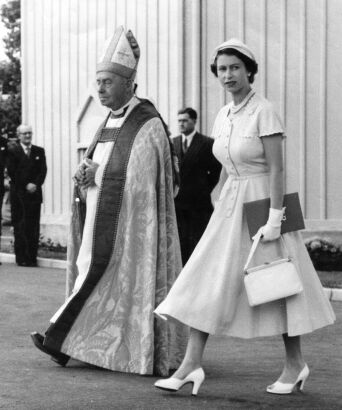 The Queen Walks with the Bishop of Auckland