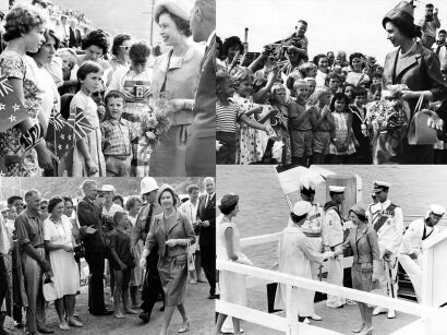 Four photographs of the Queen - Waitangi and Northland