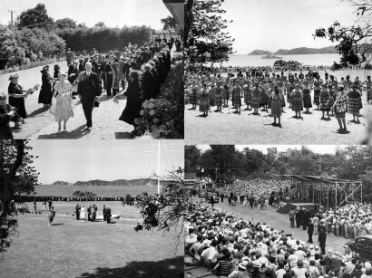 Four photographs - The Queen and Prince Philip at Waitangi