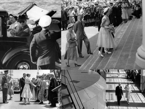 Four photographs - The Queen in Waikato and Northland